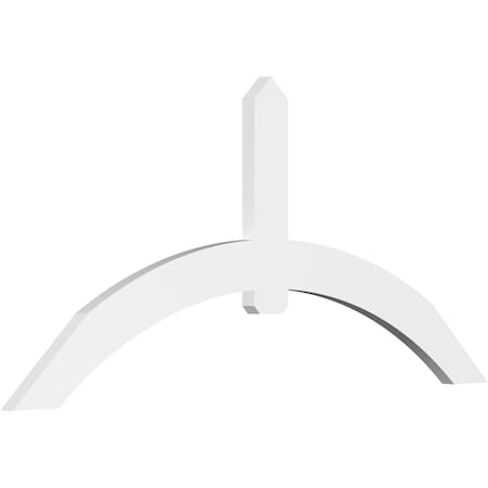 Ekena Millwork Archdale Architectural Grade PVC Gable Bracket, 84"W x 38 1/2"H x 2"D x 6"F, 11/12 Pitch GBP084X39X0206ARC00